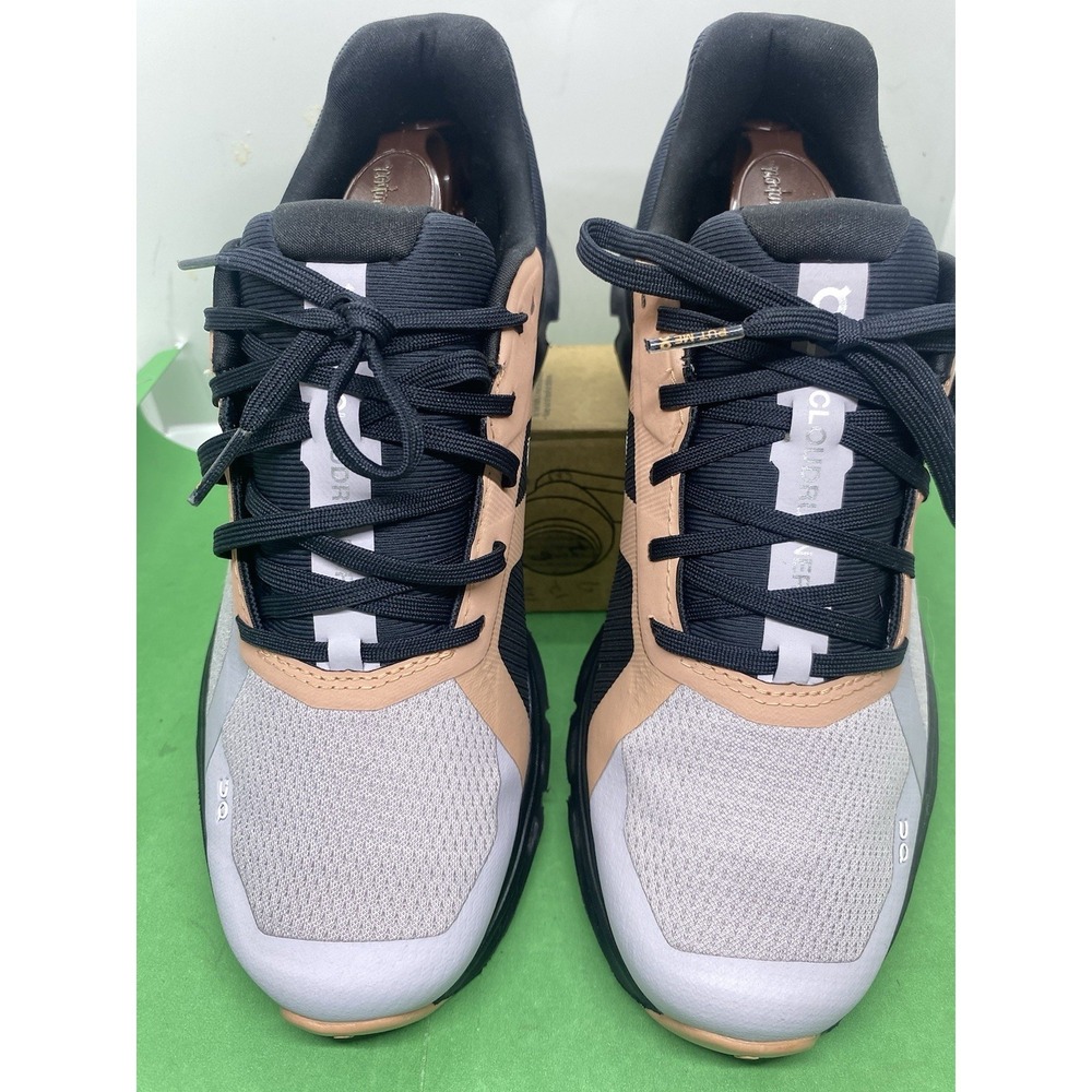 On Running Cloudrunner Waterproof Sneakers Black Grey Tan Womens Size 8